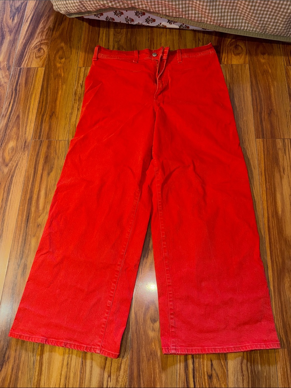 Universal Thread Coral-Red Sailor Wide Leg Pants
